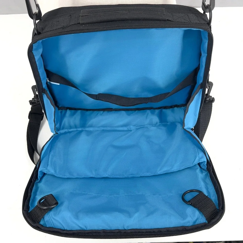USA Gear Padded Camera Messenger Bag‎ Black Tech Case Adjustable Shoulder Straps